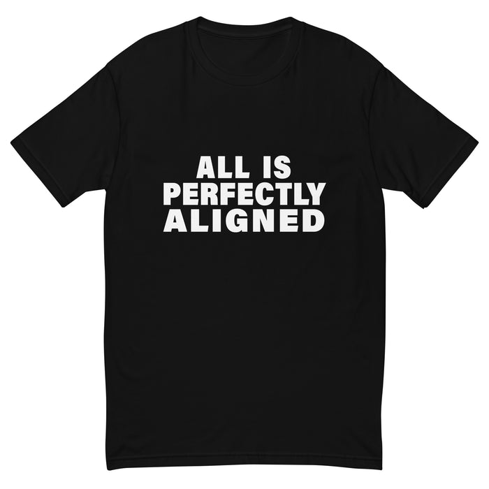 All Is Perfectly Aligned (Men-Black) Short Sleeve T-shirt