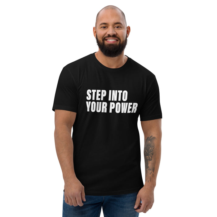 Step Into Your Power (Men-Black) Short Sleeve T-shirt