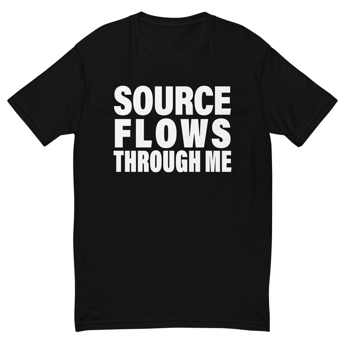 Source Flows Through Me (Men-Black) Short Sleeve T-shirt
