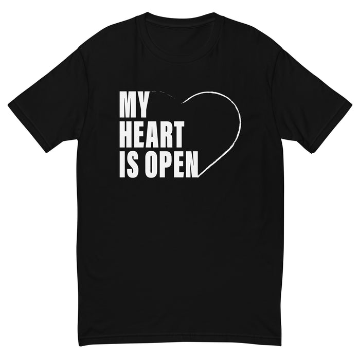 My Heart Is Open (Men-Black) Short Sleeve T-shirt