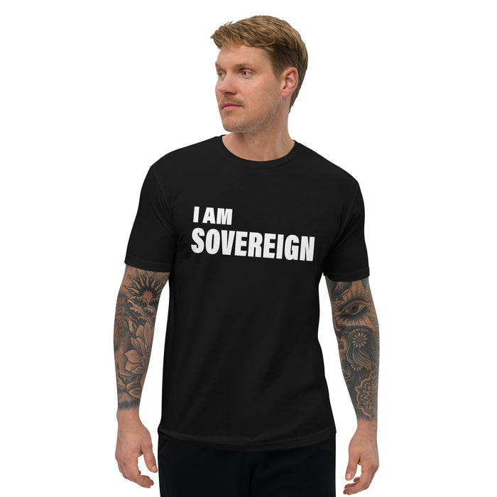I Am Sovereign (Men-Black) Short Sleeve T-shirt
