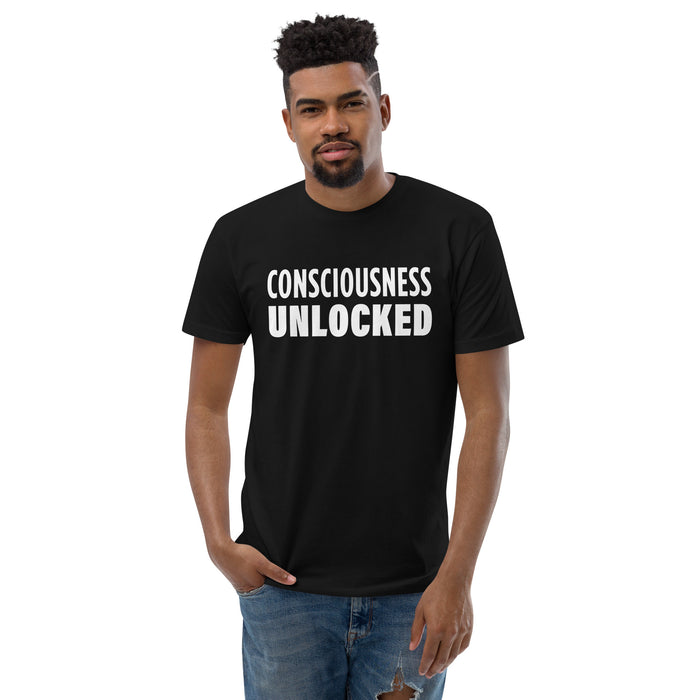 Consciousness Unlocked (Men-Black) Short Sleeve T-shirt