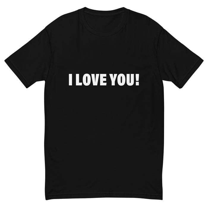 I Love You! (Men-Black) Short Sleeve T-shirt