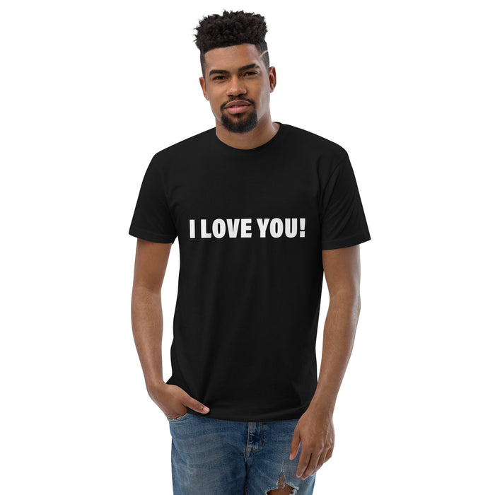 I Love You! (Men-Black) Short Sleeve T-shirt