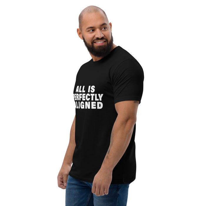 All Is Perfectly Aligned (Men-Black) Short Sleeve T-shirt
