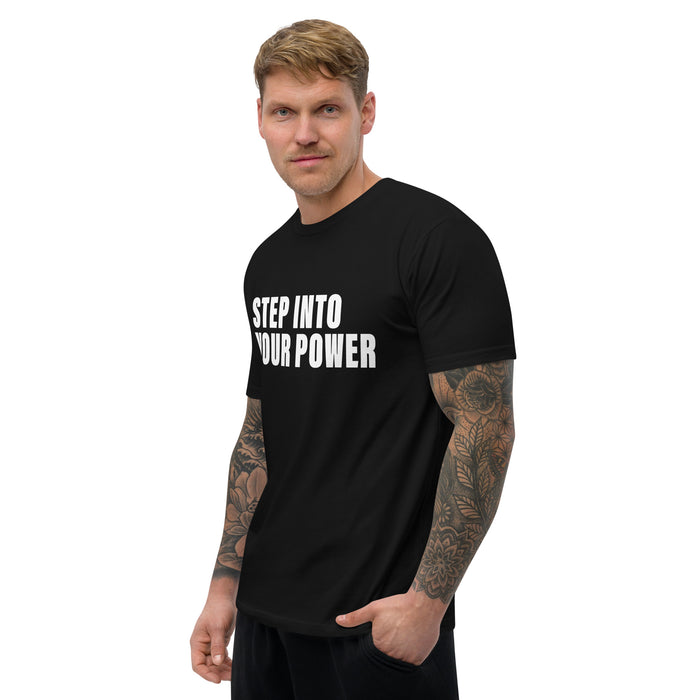 Step Into Your Power (Men-Black) Short Sleeve T-shirt