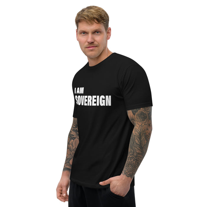 I Am Sovereign (Men-Black) Short Sleeve T-shirt