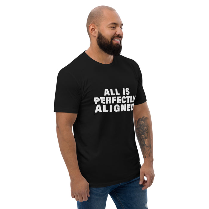 All Is Perfectly Aligned (Men-Black) Short Sleeve T-shirt