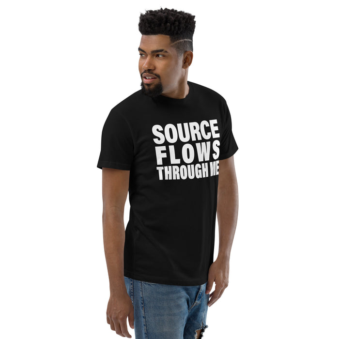 Source Flows Through Me (Men-Black) Short Sleeve T-shirt