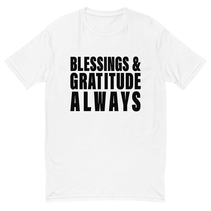 Blessings & Gratitude Always (Men-White) Short Sleeve T-shirt