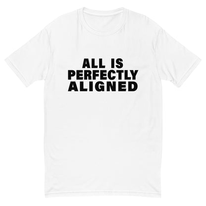 All Is Perfectly Aligned (Men-White) Short Sleeve T-shirt