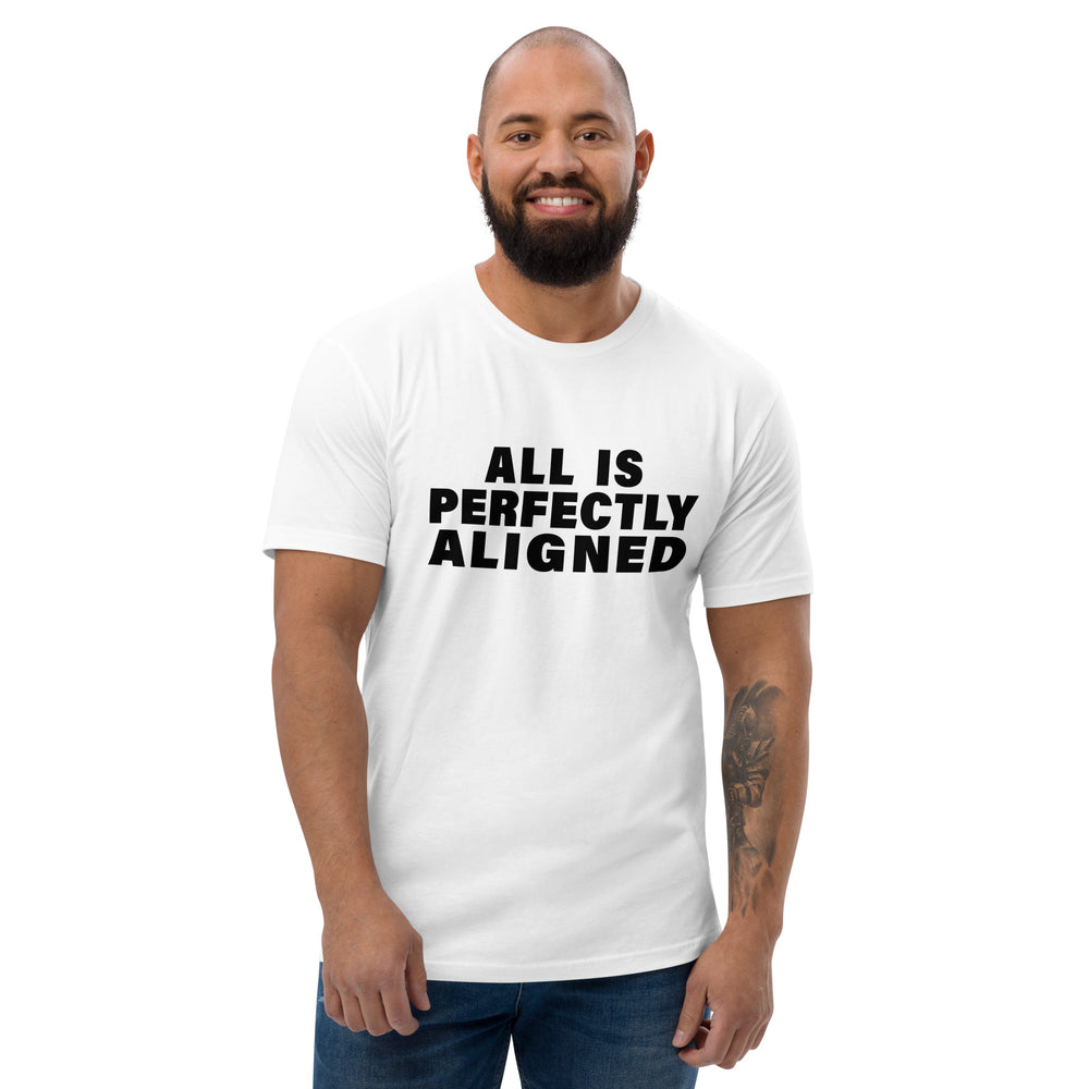 All Is Perfectly Aligned (Men-White) Short Sleeve T-shirt