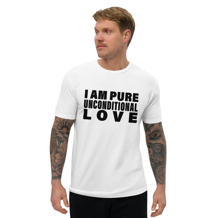 I Am Pure Unconditional Love (Men-White) Short Sleeve T-shirt