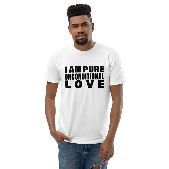 I Am Pure Unconditional Love (Men-White) Short Sleeve T-shirt