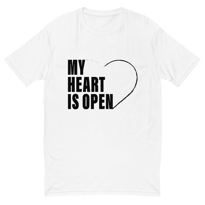 My Heart Is Open (Men-White) Short Sleeve T-shirt