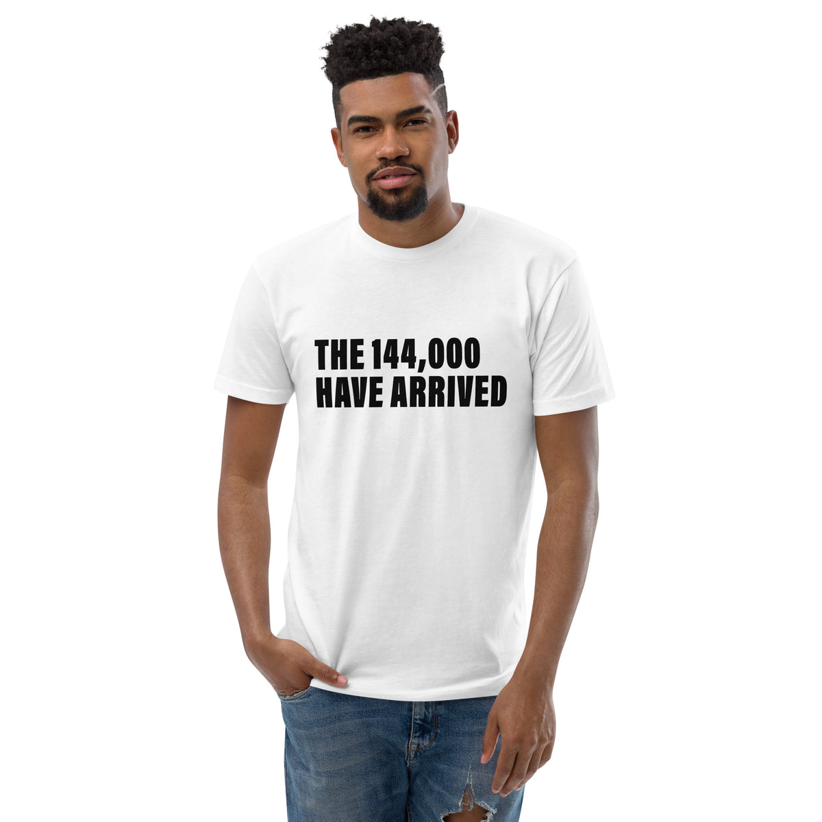 The 144000 Have Arrived (Men-White) Short Sleeve T-shirt