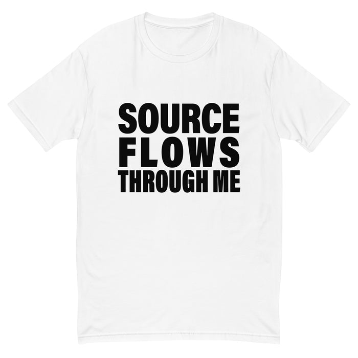 Source Flows Through Me (Men-White) Short Sleeve T-shirt