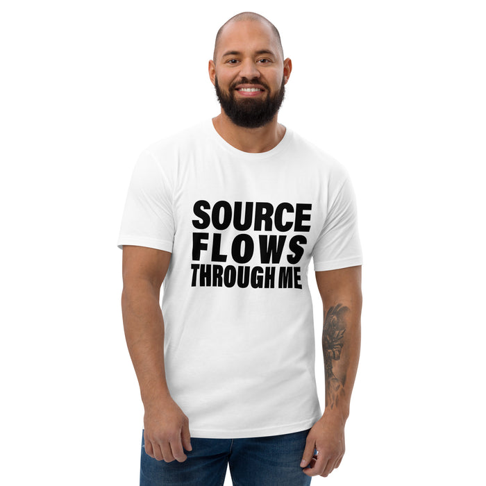 Source Flows Through Me (Men-White) Short Sleeve T-shirt