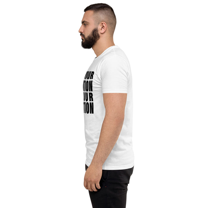 Keep Your Attention On Your Intention (Men-White) Short Sleeve T-shirt