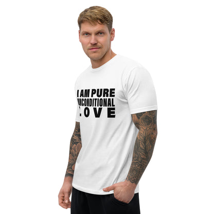 I Am Pure Unconditional Love (Men-White) Short Sleeve T-shirt