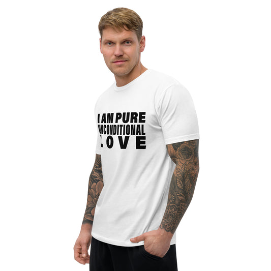 I Am Pure Unconditional Love (Men-White) Short Sleeve T-shirt