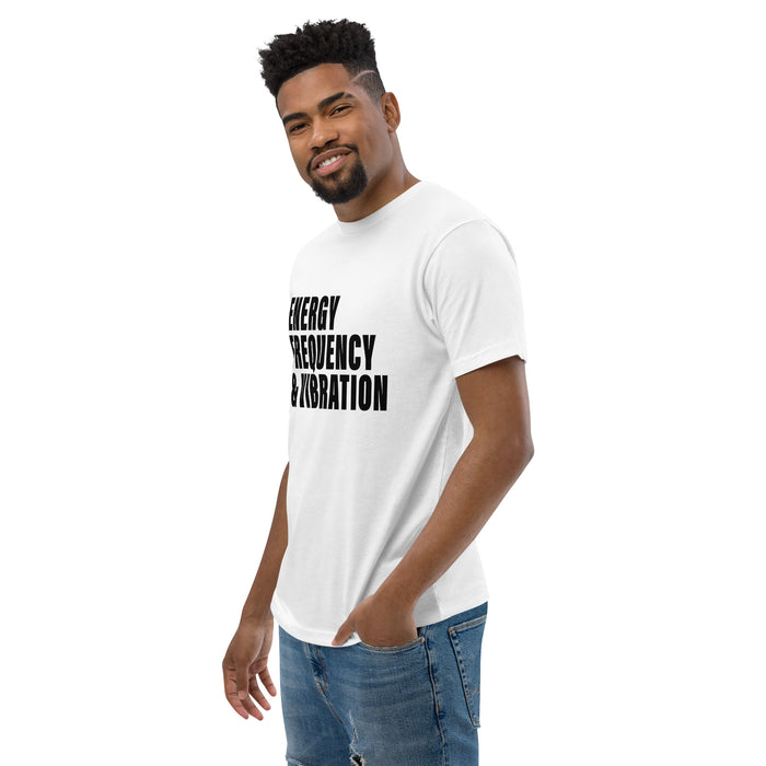 Energy, Frequency & Vibration (Men-White) Short Sleeve T-shirt