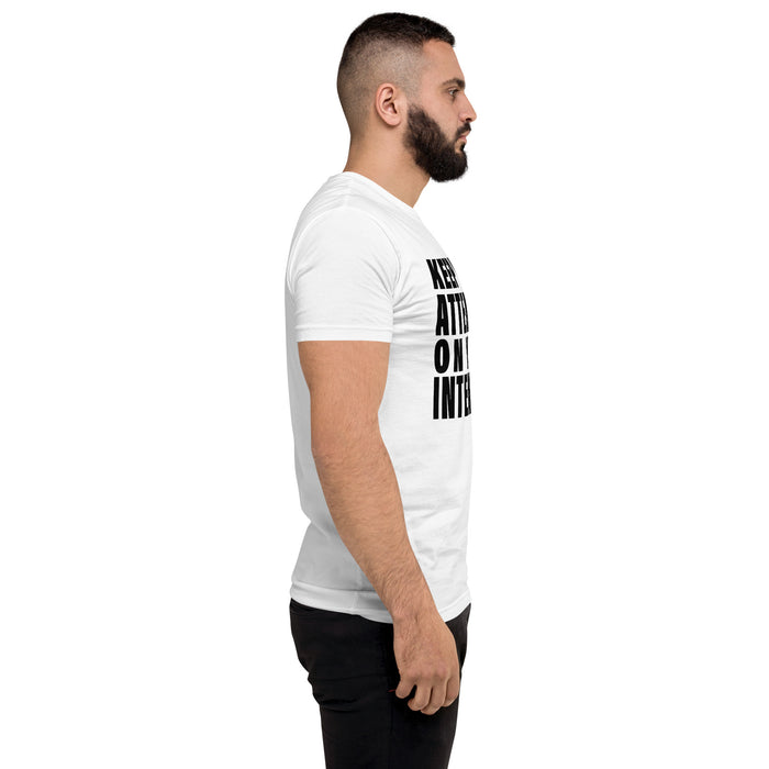 Keep Your Attention On Your Intention (Men-White) Short Sleeve T-shirt