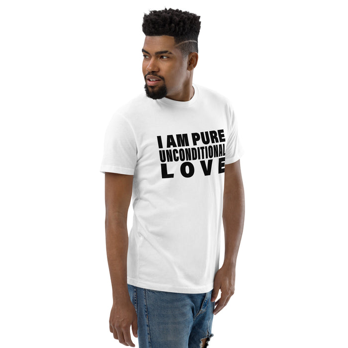 I Am Pure Unconditional Love (Men-White) Short Sleeve T-shirt