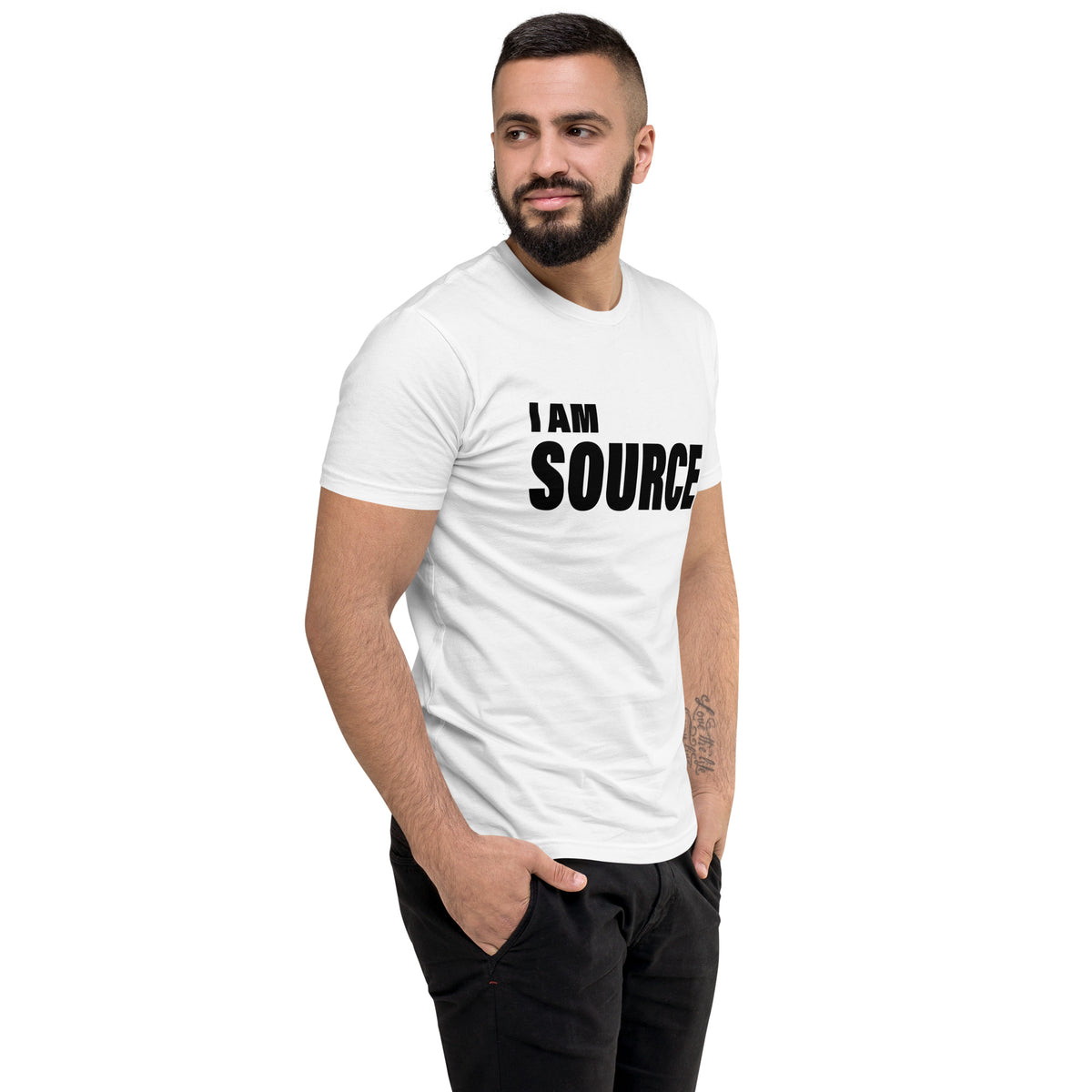 I Am Source (Men-White) Short Sleeve T-shirt