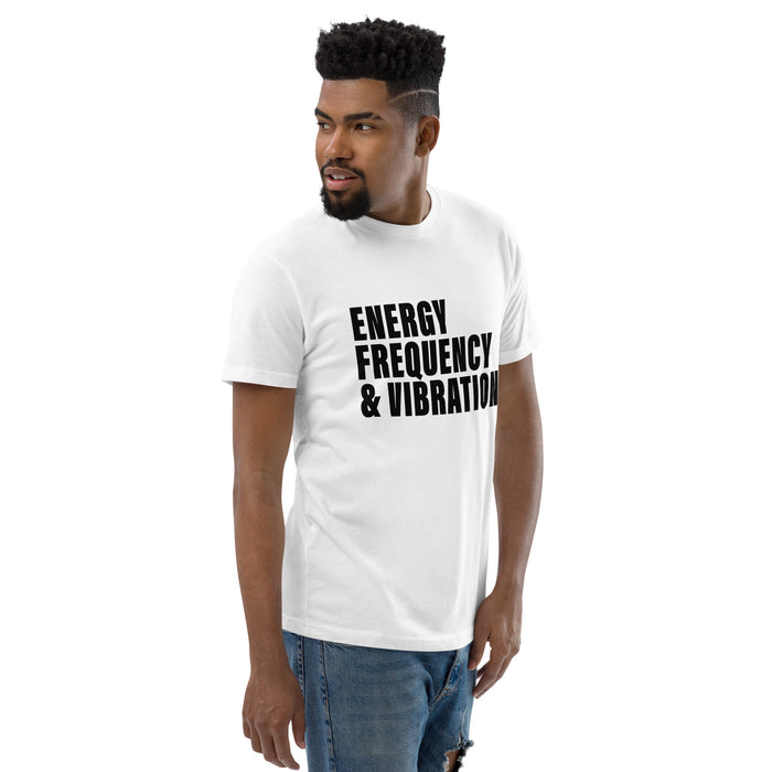 Energy, Frequency & Vibration (Men-White) Short Sleeve T-shirt
