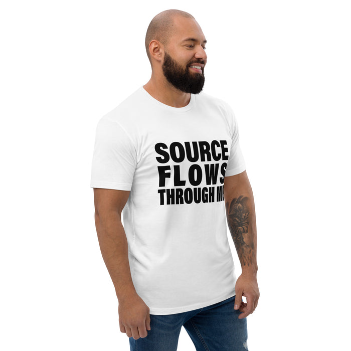 Source Flows Through Me (Men-White) Short Sleeve T-shirt