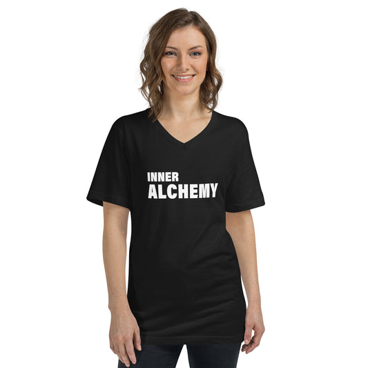 I Am Source (Women-Black) - Unisex Short Sleeve V-Neck T-Shirt