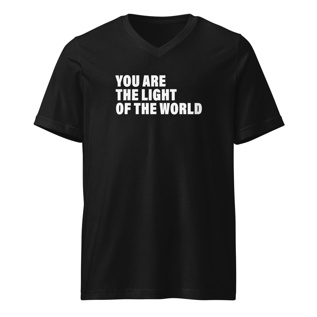 You Are The Light Of The World (Women-Black) - Unisex Short Sleeve V-Neck T-Shirt