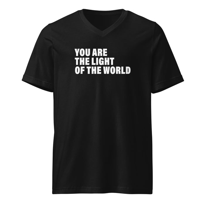 You Are The Light Of The World (Women-Black) - Unisex Short Sleeve V-Neck T-Shirt