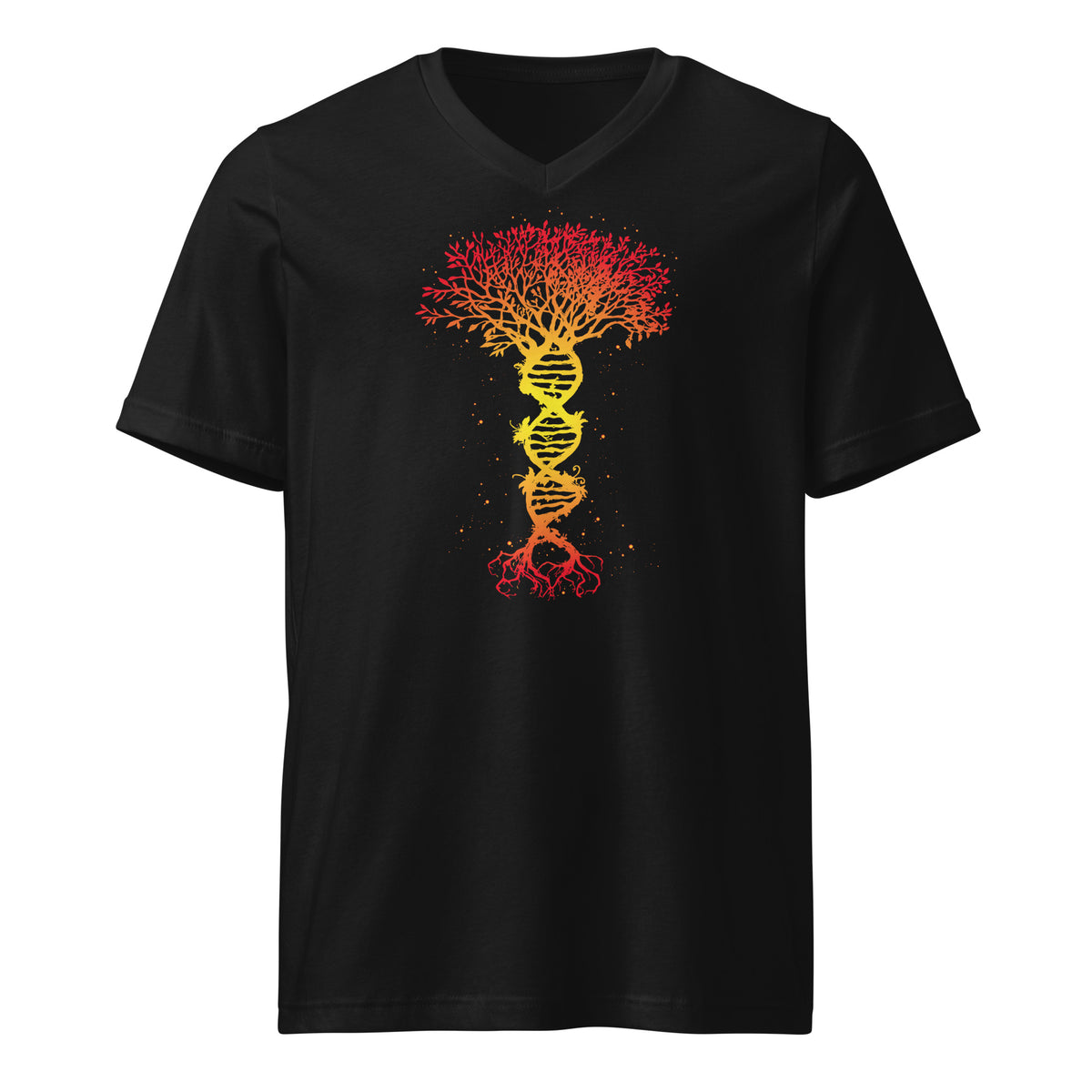 TreeNA (Women-Black) - Unisex Short Sleeve V-Neck T-Shirt