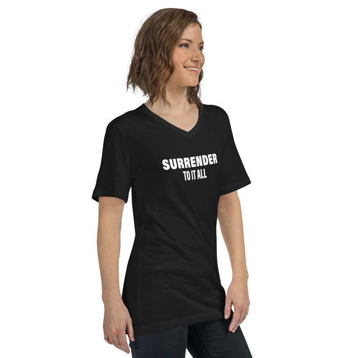 Surrender To It All (Women-Black) - Unisex Short Sleeve V-Neck T-Shirt