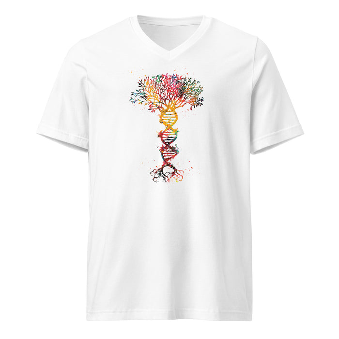 TreeNA Rainbow (Women-White) - Unisex Short Sleeve V-Neck T-Shirt