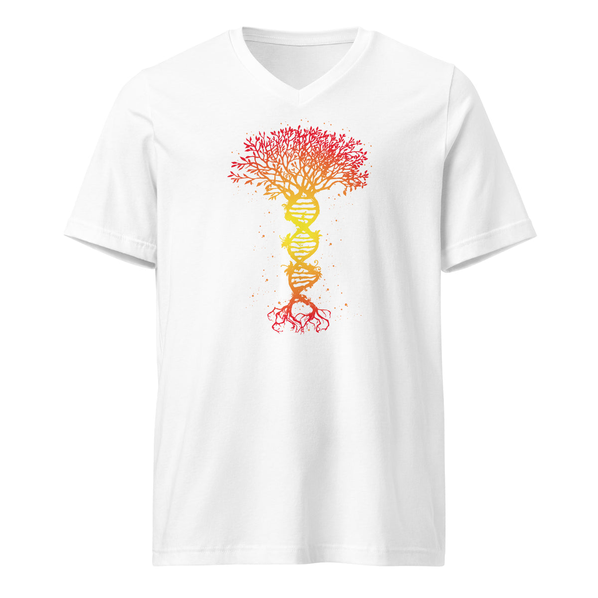 TreeNA (Women-White) - Unisex Short Sleeve V-Neck T-Shirt