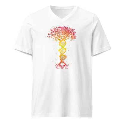 TreeNA (Women-White) - Unisex Short Sleeve V-Neck T-Shirt