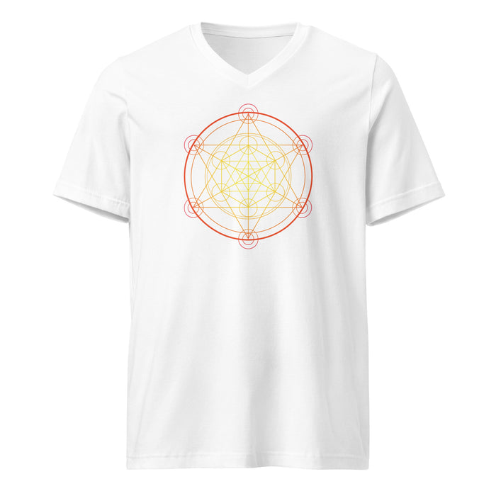 OmniSphere (Women-White) - Unisex Short Sleeve V-Neck T-Shirt