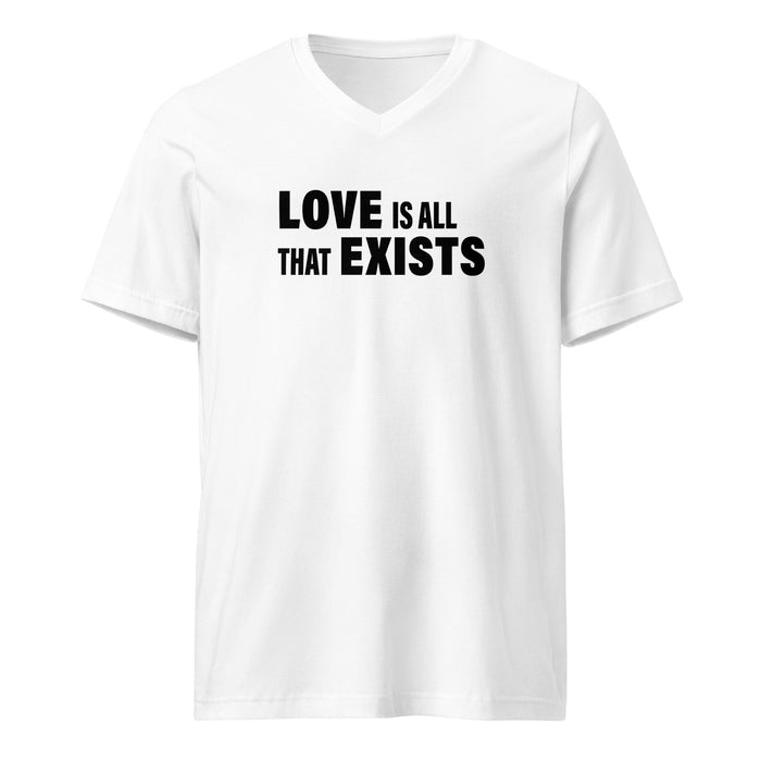 Love Is All That Exists (Women-White) - Unisex Short Sleeve V-Neck T-Shirt