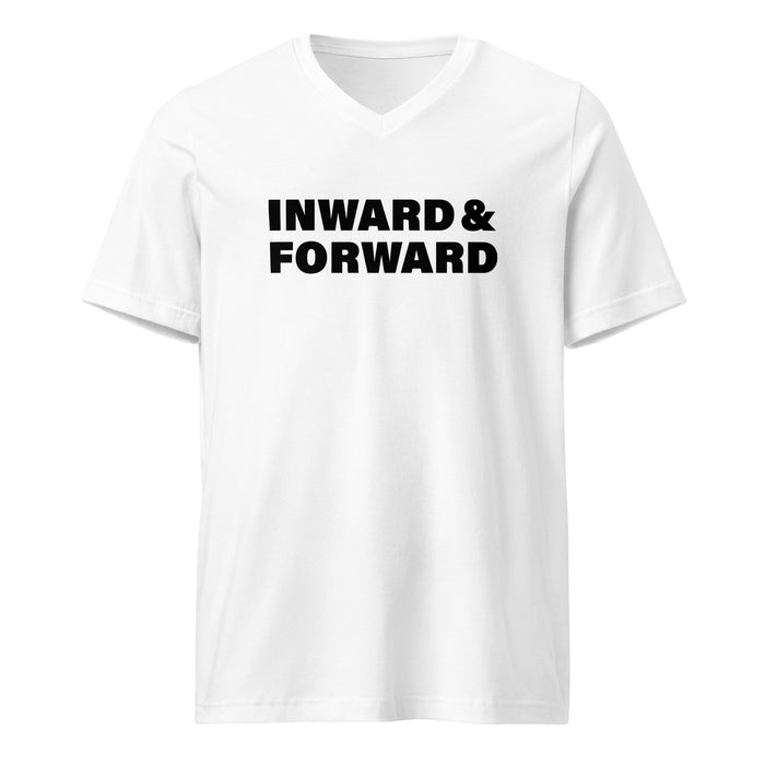 Inward & Forward (Women-White) - Unisex Short Sleeve V-Neck T-Shirt