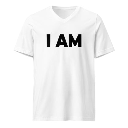 I Am (Women-White) - Unisex Short Sleeve V-Neck T-Shirt