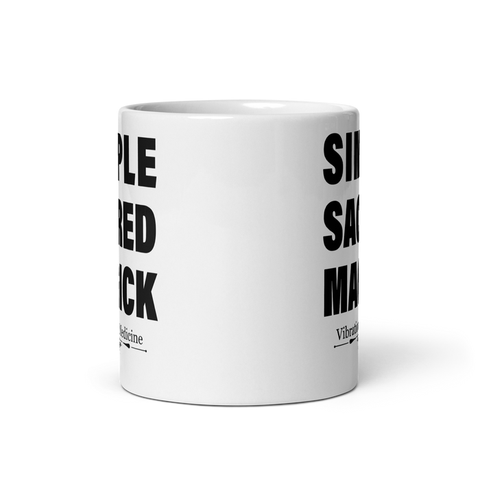 Simple Sacred Magick White Glossy Mug