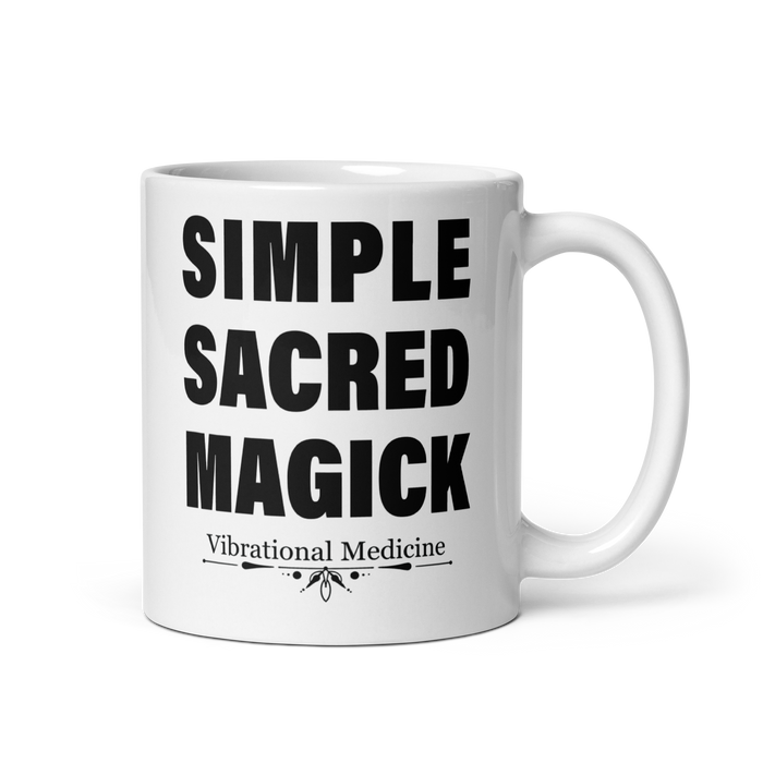 Simple Sacred Magick White Glossy Mug