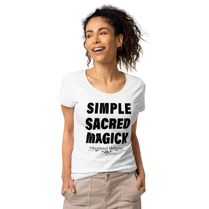 Simple Sacred Magick (White) Women’s Basic Organic T-shirt