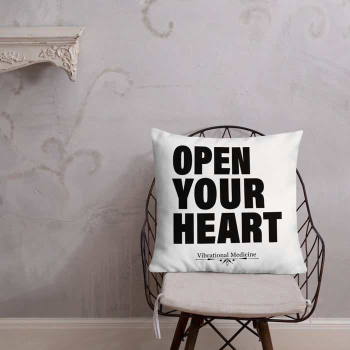 Open Your Heart Premium Pillow 22″×22″