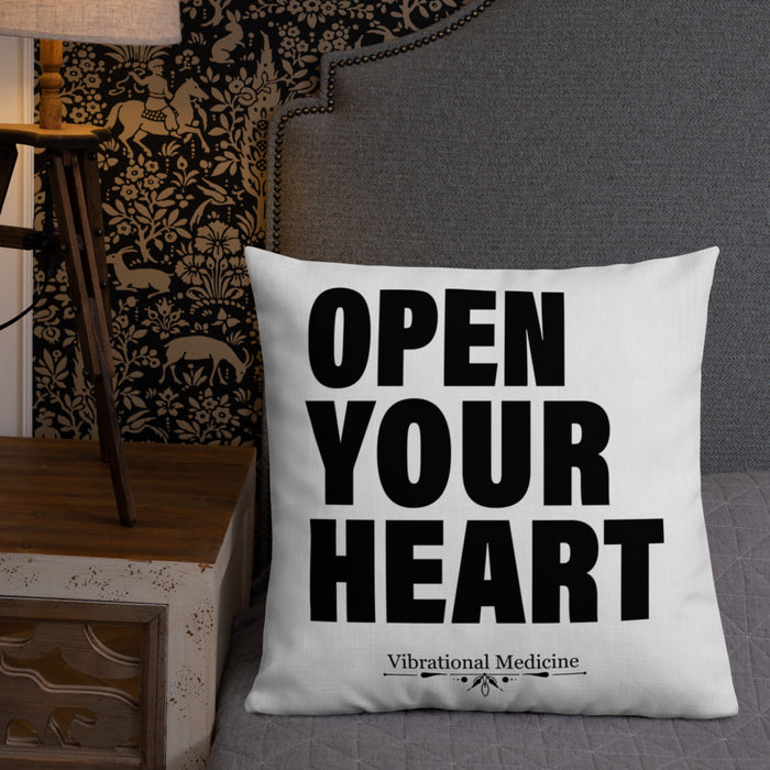 Open Your Heart Premium Pillow 22″×22″