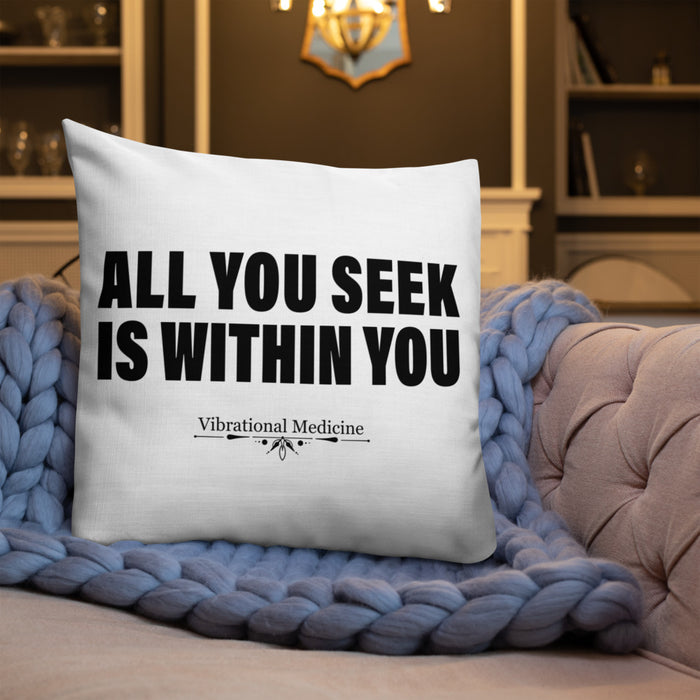 All You Seek Is Within You Premium Pillow 22″×22″