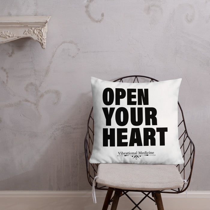 Open Your Heart Premium Pillow 22″×22″